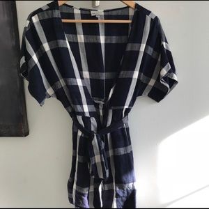 The Odell’s plaid tunic wrap from Anthropologie